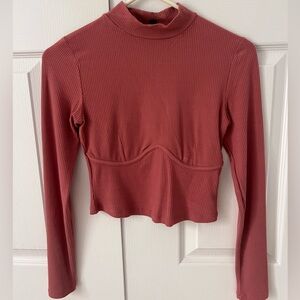 Pink cropped long sleeve